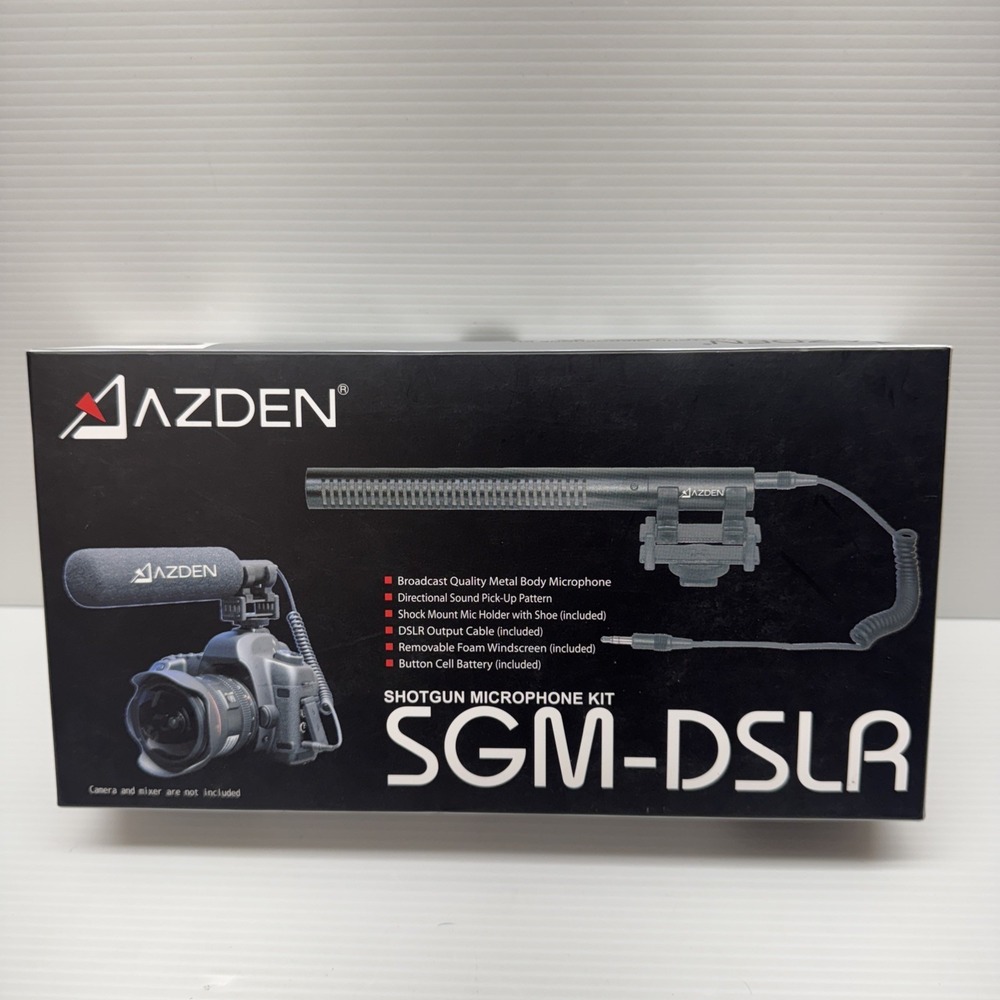 Azden SGM-DSLR‎ Broadcast Quality Shotgun Microphone for DSLR Cameras Open Box